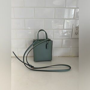 NWOT Coach Mini Cashin Tote in oil blue